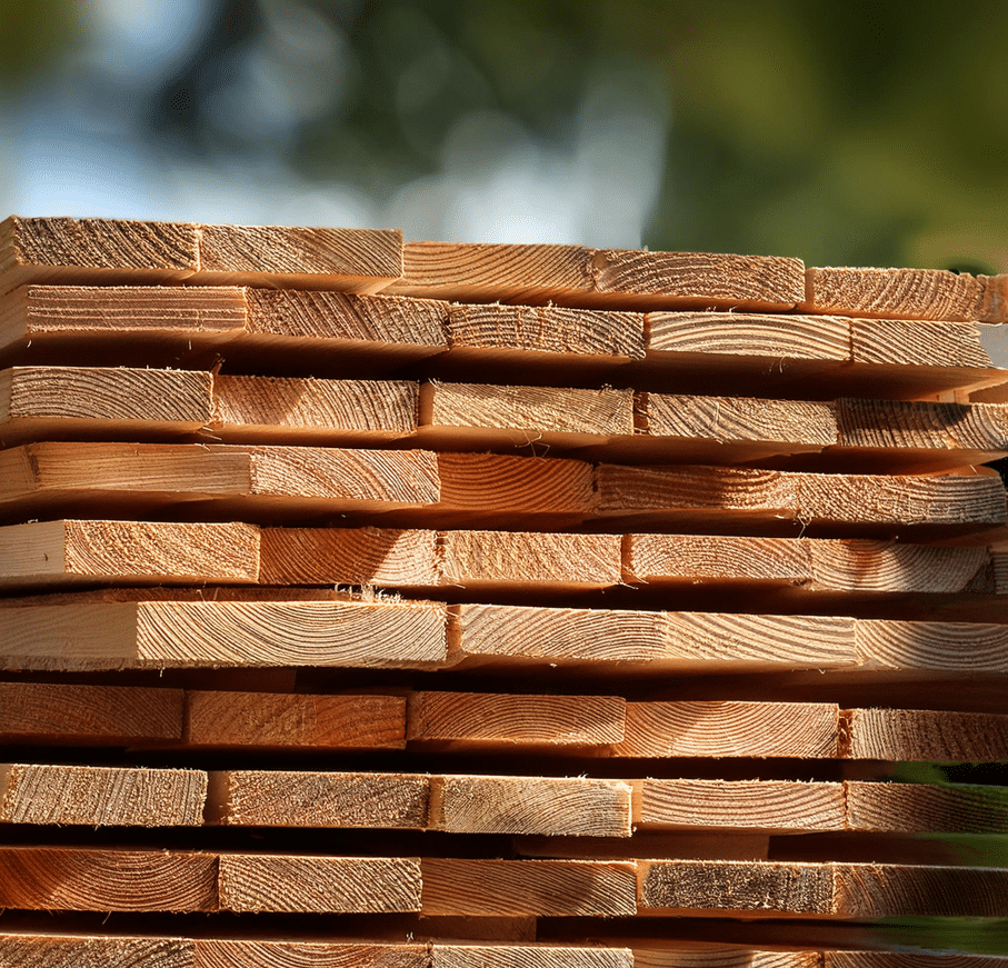 Wooden plates Stacked