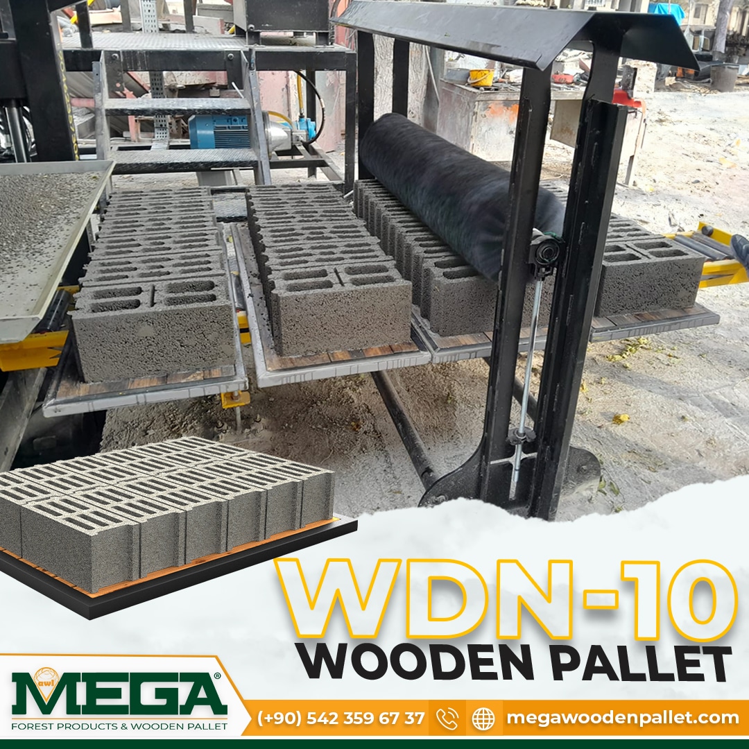 concrete blocks wooden pallet