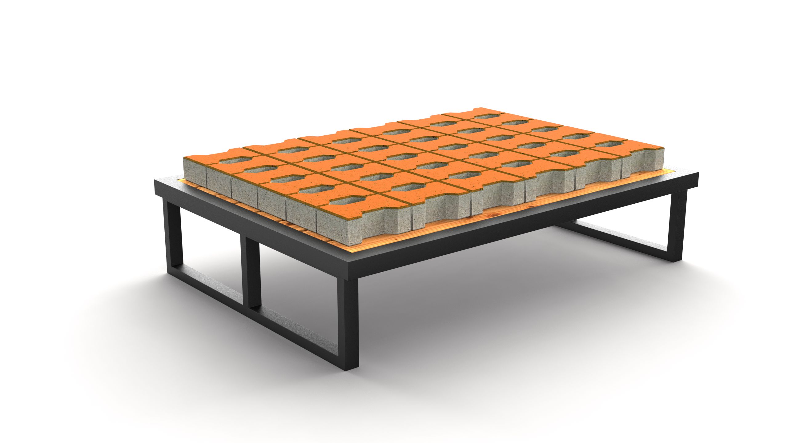 Palet Con Patas De Metal – Con Soporte Doble