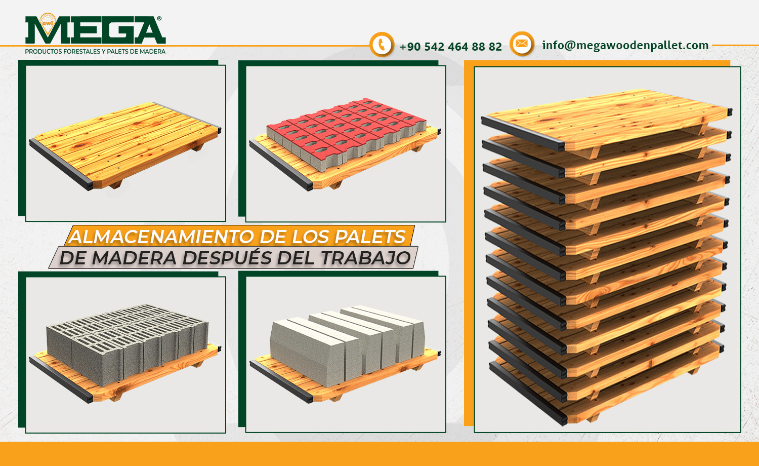 Almacenamiento De Los Palets De Madera